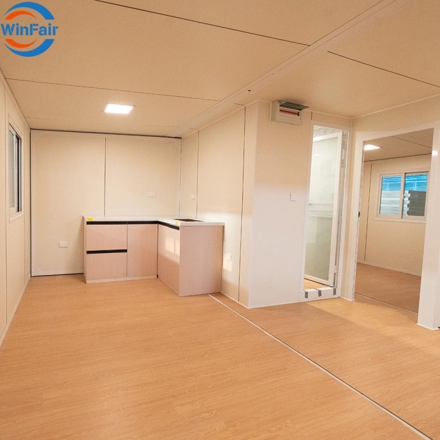 WinFair Luxury Morocco 20 Ft Modular Triangle House Foldable Prefab Container House Home Ready to Live 2 Bedroom Low Cost Villa