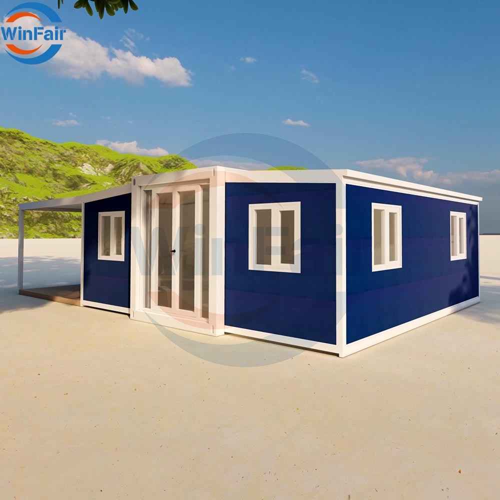 WinFair Luxury Prefabricated-Houses-China Folding Expandable Sandwich Panel Prefab Mobile Modular Villa Container House