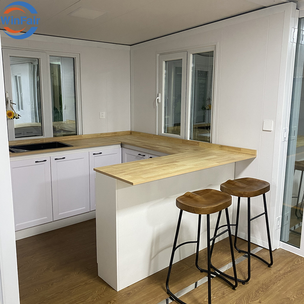WinFair Luxury Prefabricated-Houses-China Folding Expandable Sandwich Panel Prefab Mobile Modular Villa Container House