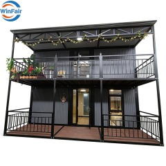 WinFair Luxury 2 Floor Prefab Prefabricated 20Ft Expandable Tiny Prefab Mobile Container House With Bedroom And Bathroom India