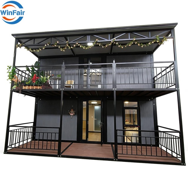 WinFair Luxury 2 Floor Prefab Prefabricated 20Ft Expandable Tiny Prefab Mobile Container House With Bedroom And Bathroom India