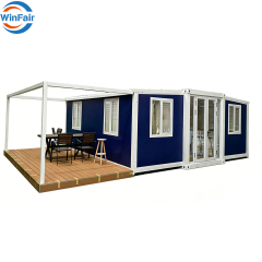 WinFair Luxury Philippines Mobile Container Houses Prefabricated Homes Butterfly Prefab Modern 2 Bedroom House Expandable Villa