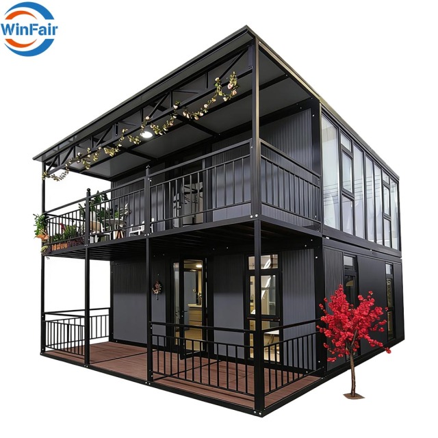 WinFair Luxury 2 Floor Prefab Prefabricated 20Ft Expandable Tiny Prefab Mobile Container House With Bedroom And Bathroom India