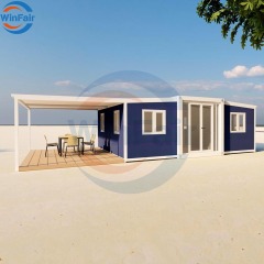 WinFair Mobile 2 Bedroom Tiny Prefab Homes House Prefabricated Modular Kitchen Expandable Container Houses With Terrace Luxury