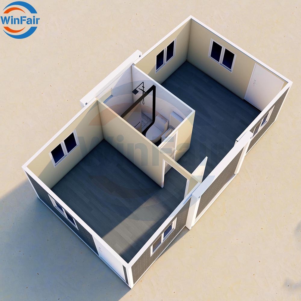 WinFair Prefab Prefabricated Expandable Tiny Prefab Mobile Container Houses Jordan Modular Homes 2 Bedroom for Philippines