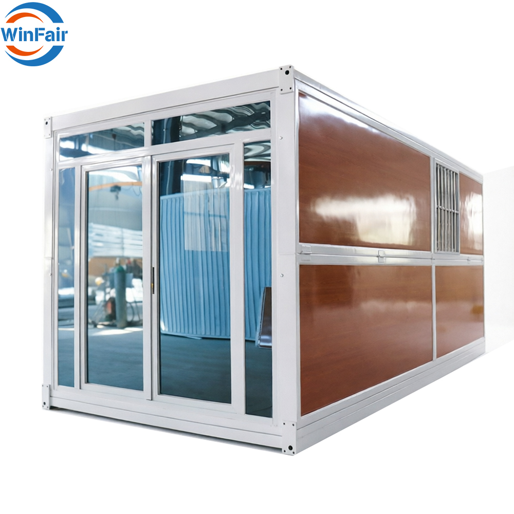 WinFair Cheapest Prefab Modern Modular Beach Foldable Tiny House Mobile Home Glass Wall Container House Portable Granny Flat