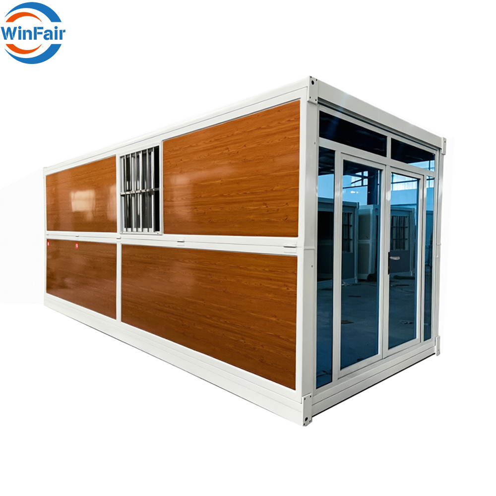 WinFair Cheapest Prefab Modern Modular Beach Foldable Tiny House Mobile Home Glass Wall Container House Portable Granny Flat