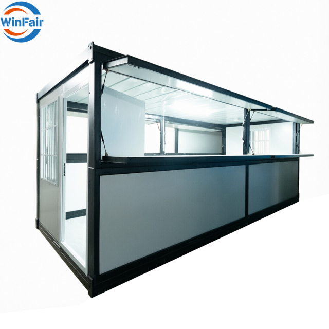WinFair Low Cost 20Ft Modern Modular House Mobile Prefab Prefabricated Houses Homes Modern Folding Container Kiosk House