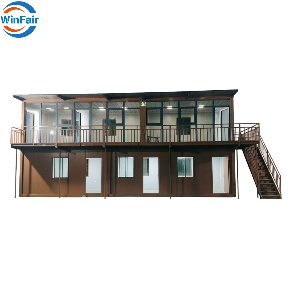 WinFair Cheap 20Ft Small Prefab Prefabricated Demountable Two Story Modular Living Container Module Home Houses Bulgaria