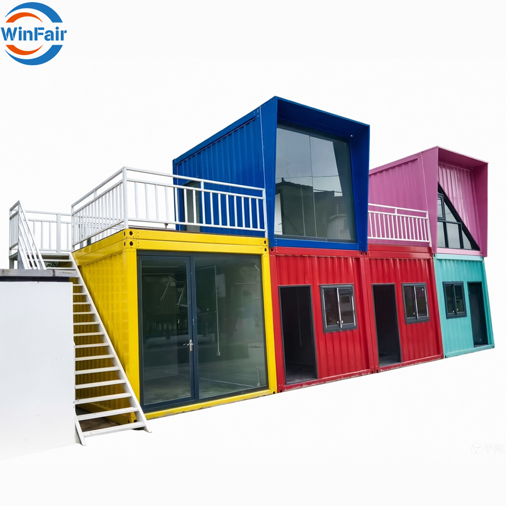 WinFair China Wholesale 20Ft Small Mobile Prefabricated Tiny Detachable Container Houses for Pop-Up Shop/Coffee Shop/Food Stall