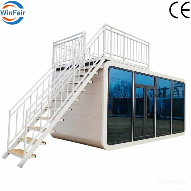 WinFair Ce Certified Apple Cabin Container House Tiny Home With Bathroom and Kitchen Moq 2 Sets for Homestay/Hotel/Camping Cabin