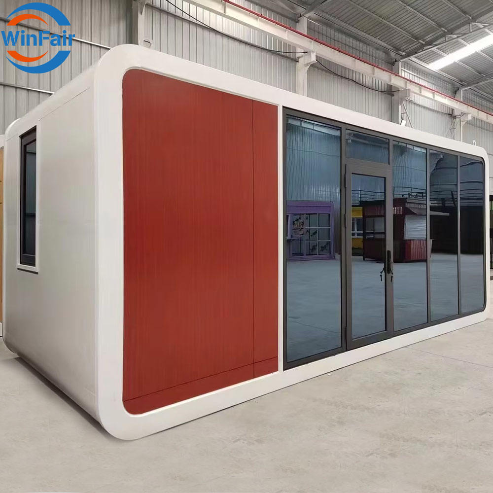 WinFair Ce Certified Apple Cabin Container House Tiny Home With Bathroom and Kitchen Moq 2 Sets for Homestay/Hotel/Camping Cabin