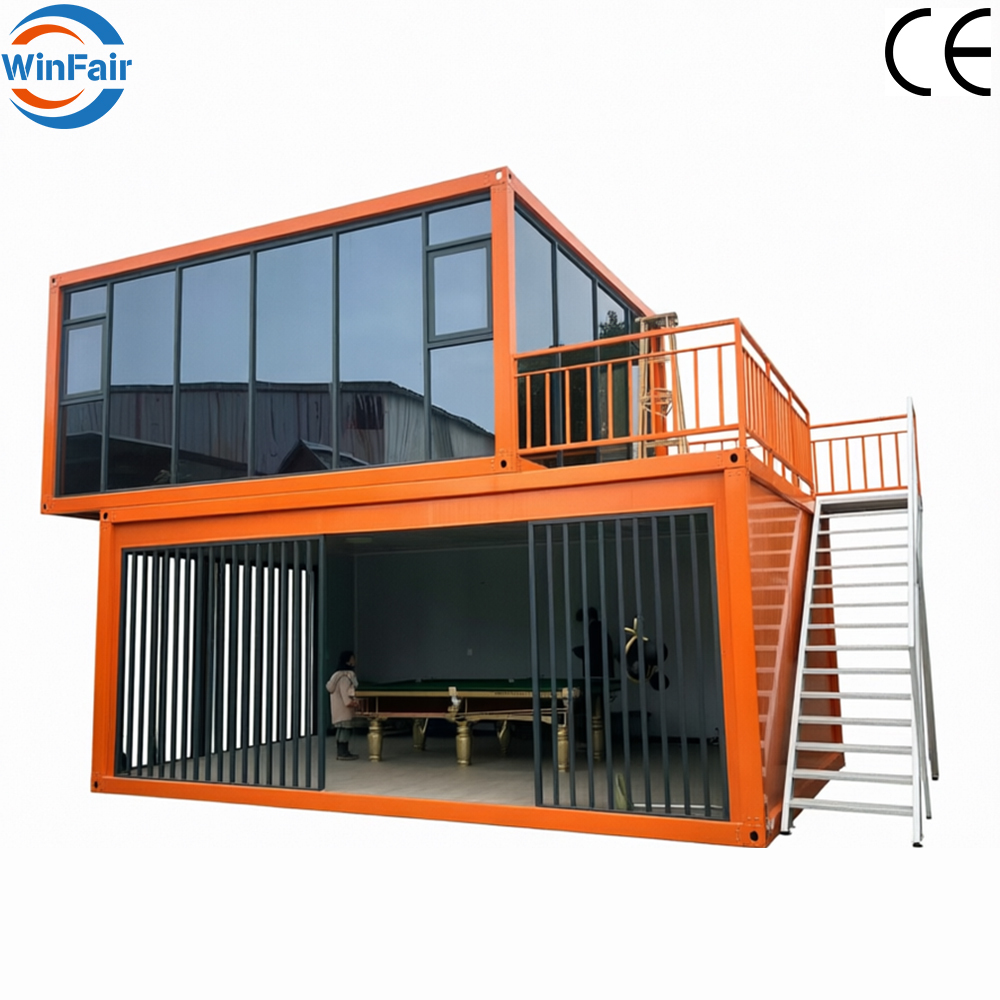 WinFair Ce Certified Two Story Removable Prefab Modular Container House Prefabricated Homes Modern for Mobile Gym / Fitness Pod