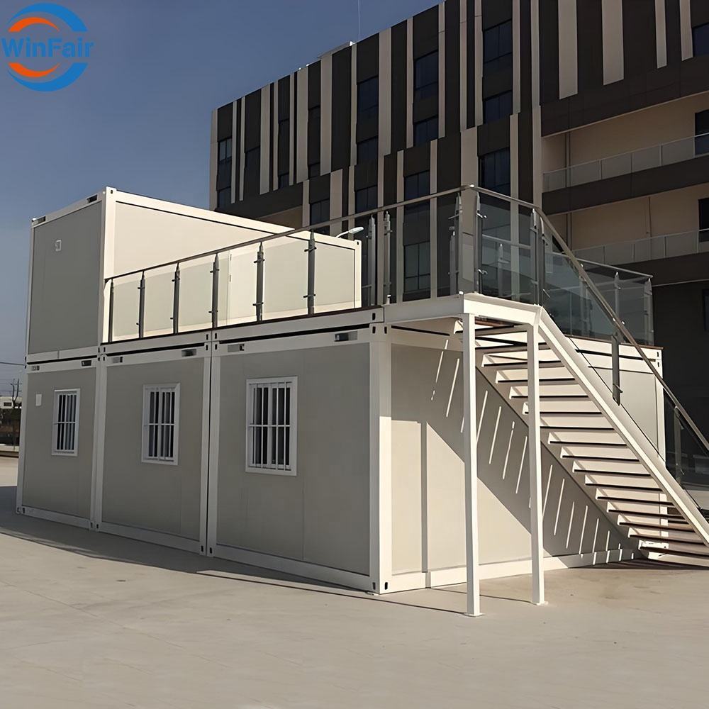WinFair Ce Certified Triangle Roof Prefab Tiny Quick Assembly Container Module House Home for Luxury Resort Villa/Beach House
