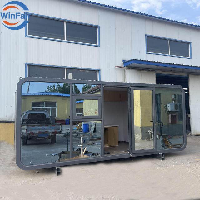 WinFair Ce Certified Apple Cabin Container House Tiny Home With Bathroom and Kitchen Moq 2 Sets for Homestay/Hotel/Camping Cabin