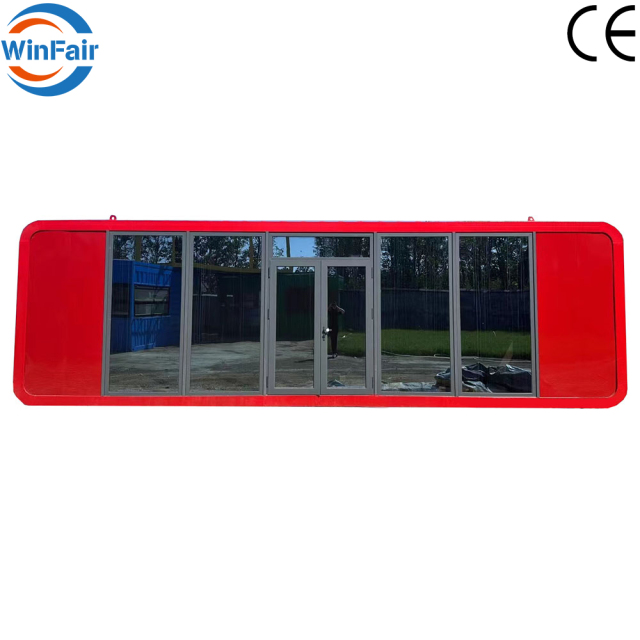 WinFair Low Cost Mobile 30 Ft Apple Cabin Prefab Modular Container Home House for Luxury Camping Unit/Dormitory Office Camp