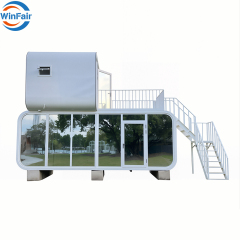 WinFair Apple Cabin 20Ft Prefab Tiny 2 Story Container House Prefabricated With Bathroom for Garden Office / Backyard Studio