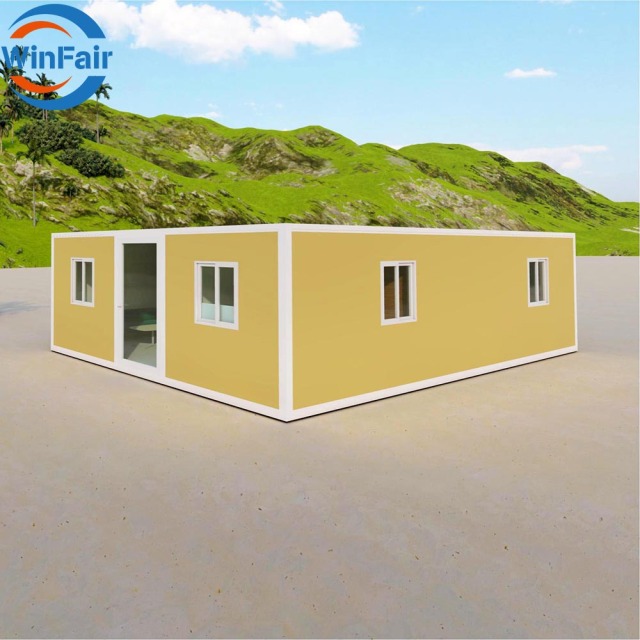 WinFair Dubai Prefab Repo-Modular-Homes 2 Bedroom Granny Flat Expandable Container Houses for Moq 2 Sets 4H Quick Assembly