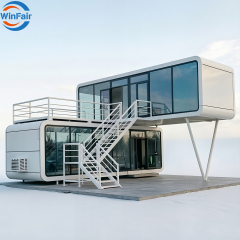 WinFair Low Price Apple Cabin 20Ft Tiny Prefabricated Modular Two Story Container House Luxury Living for Camping Cabin