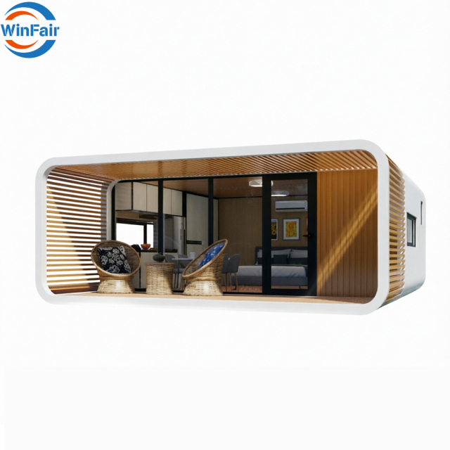 WinFair Competitive Price House Apple Cabin Prefabricated Container House With Terrace for Camping Cabin/Outdoor Camping Bedroom