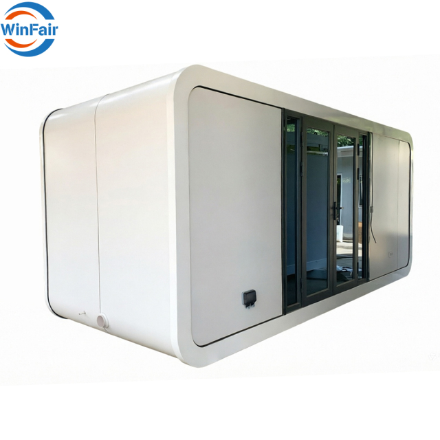 WinFair 20Ft Portable Mobile Prefabricated Modular Container House Apple Cabin Tiny House Homes for Outdoor Camping Bedroom