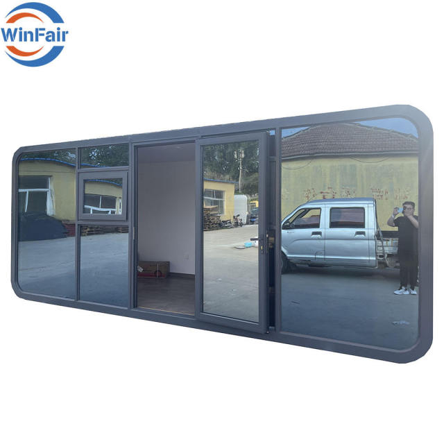 WinFair Apple Cabin 20Ft Prefab Tiny 2 Story Container House Prefabricated With Bathroom for Garden Office / Backyard Studio