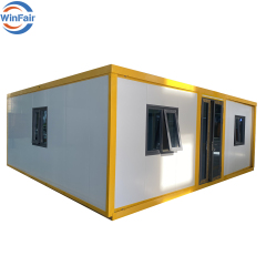 WinFair 4H Quick Assembly Cheap Folding 20Ft Prefab Tiny 2 Bedroom Expandable Container House Bungalow Luxury Beach Villa
