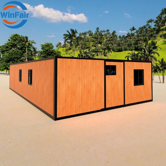 WinFair Hurricane Proof Prefab Granny Flat Prefab 40 Ft Expandable Container Houses 3 Bedrooms Luxury Prefabricated Homes Modern