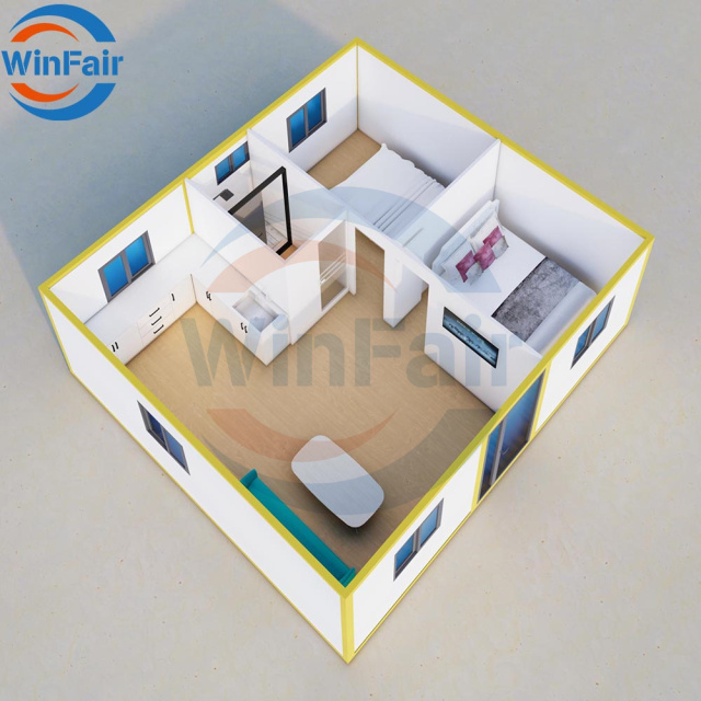 WinFair Composite Panel Prefabricated Mobile Ready Prefab Modular Container House Folding for Sale Lebanon for Senior Living