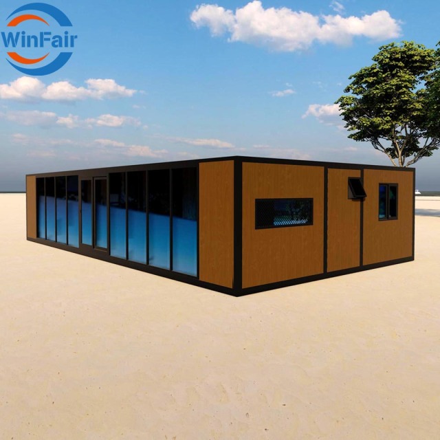 WinFair Ce Certified 4H Quick Assembly Bungalow Cost Prefab Modular Container House for Camping 2-3 Bedroom With Toilet