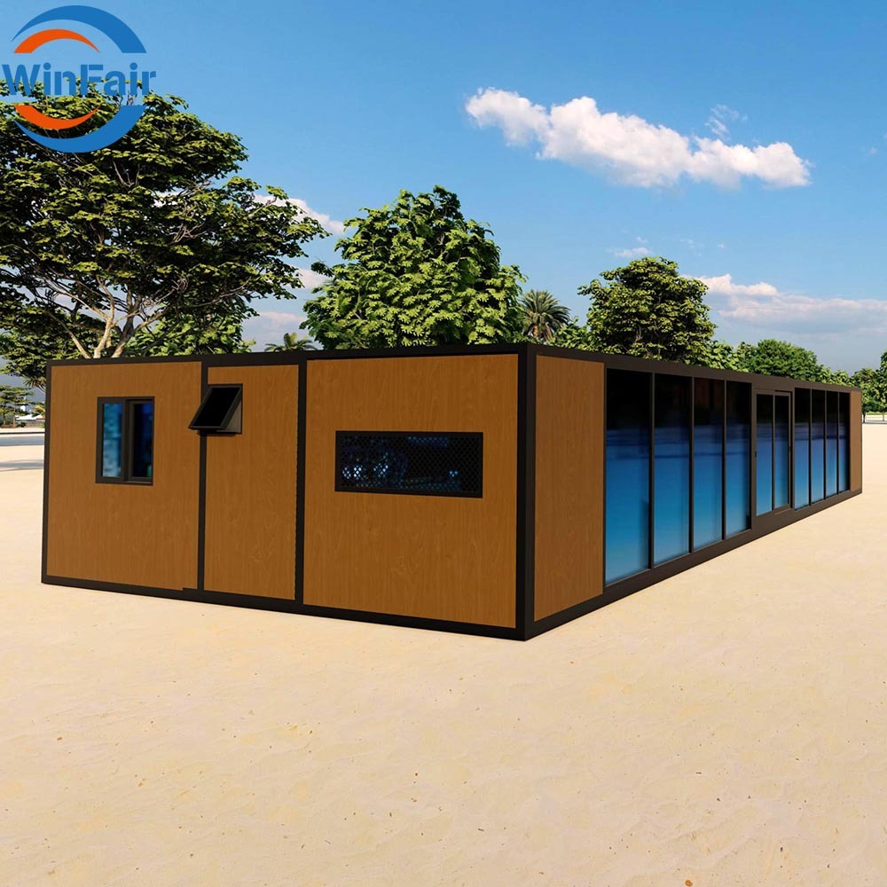 WinFair Ce Certified 4H Quick Assembly Bungalow Cost Prefab Modular Container House for Camping 2-3 Bedroom With Toilet