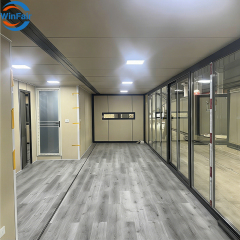 WinFair Low Cost Portable Butterfly Prefab House Foldable 40Ft Container House Home for Luxury Office/Dormitory Office Camp