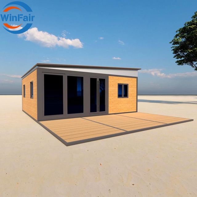 WinFair Price Prefabricated House Folding Expandable 2 Bedroom Container House Prefab Homes for Granny Flat / Guest House