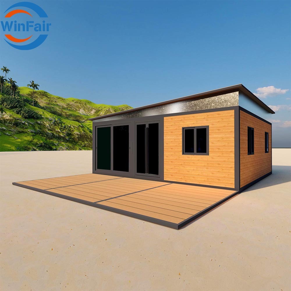 WinFair Price Prefabricated House Folding Expandable 2 Bedroom Container House Prefab Homes for Granny Flat / Guest House