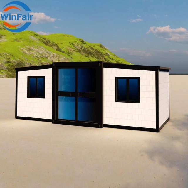 WinFair Modern Tiny Home Villa Prefab Prefabricated 10Ft Container House Home With Kitchen and Bathroom for Emergency Shelter