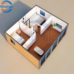 WinFair Chinese House Building Cost Prefab Mobile Modular Expandable Container Folding House for Construction Site Office