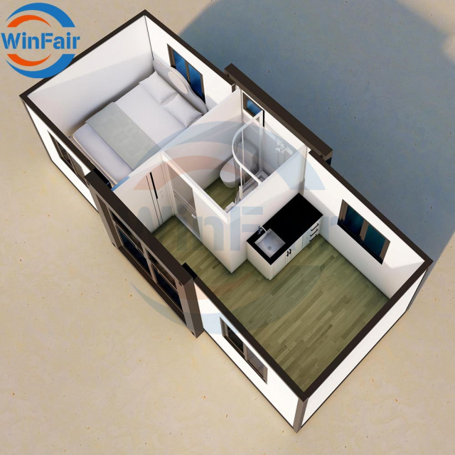 WinFair Modular Beach Homes Prefabricated Expandable Container House With Kitchen and Bathroom for Retirement Home/Senior Living