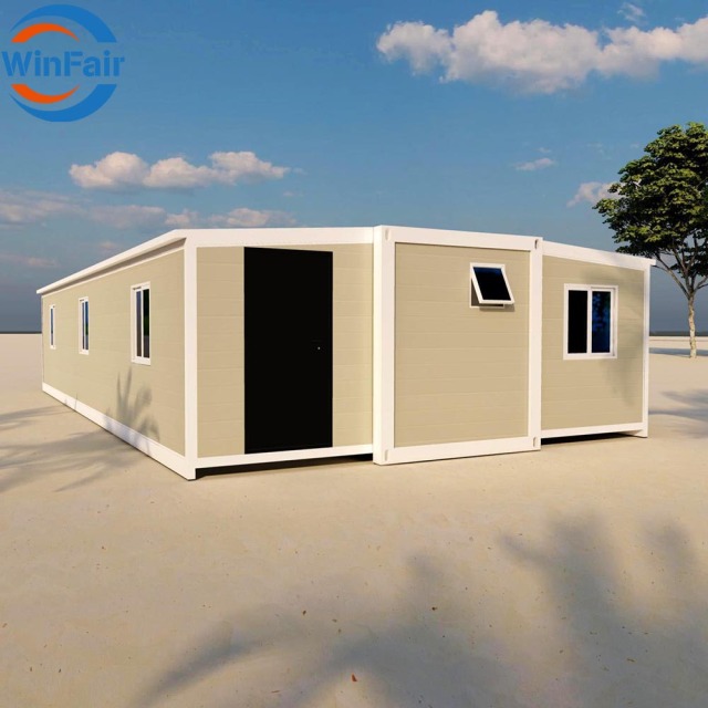 WinFair 40Ft Luxury Mobile Expandable Sandwich Panel Container Folding Prefabricated House Modern for Rural Villa/Farmhouse