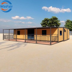 WinFair Prefab Luxury Modular Living Container House Home With Terrace Prefabricated 40Ft Office From China for Rural Farmhouse