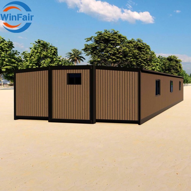 WinFair Luxury Mobile Expandable Built Container Houses 40Ft Prefabricated Homes With Wc For Temporary Housing / Shelter