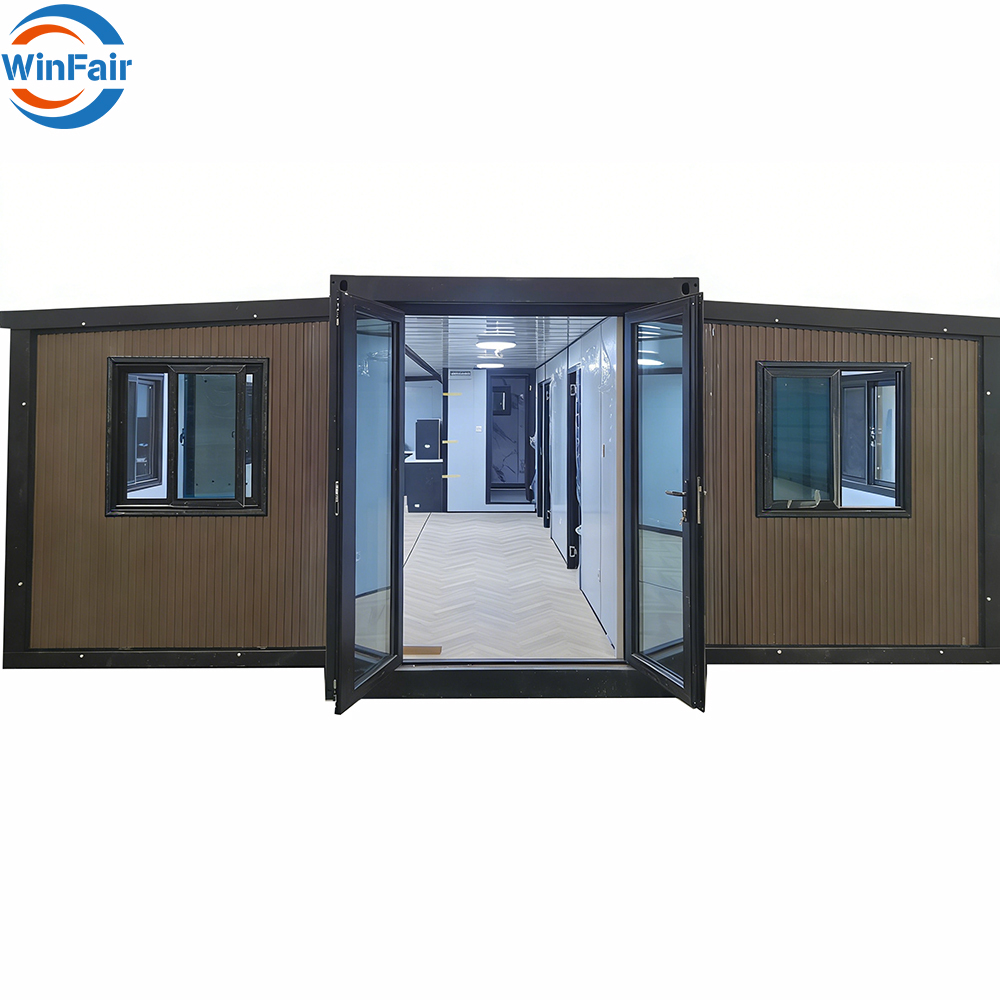 WinFair Luxury Mobile Expandable Built Container Houses 40Ft Prefabricated Homes With Wc For Temporary Housing / Shelter