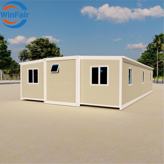 WinFair 40Ft Luxury Mobile Expandable Sandwich Panel Container Folding Prefabricated House Modern for Rural Villa/Farmhouse