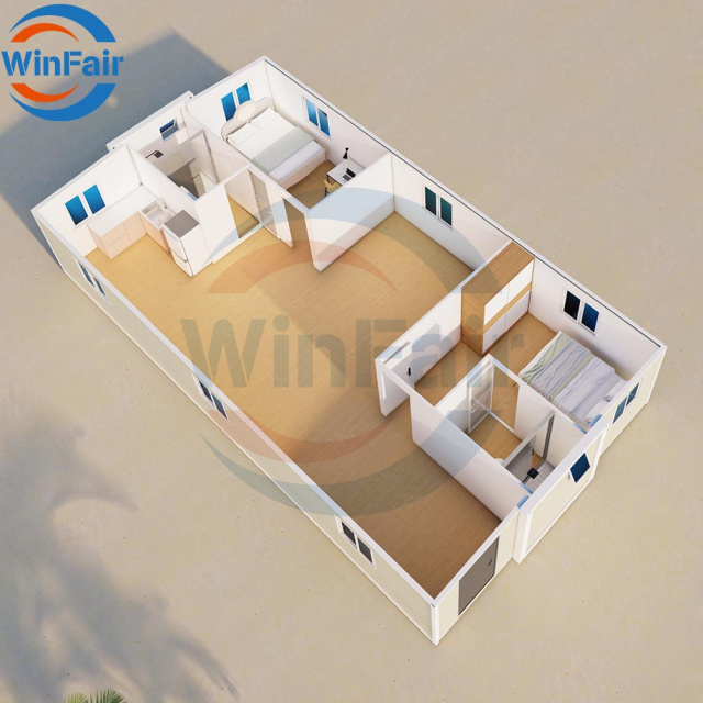 WinFair Lebanon Steel Prefab Ready-Made-Container-House 40Ft Prefab Modular Home for Luxury Resort Villa/Seaside Bungalow