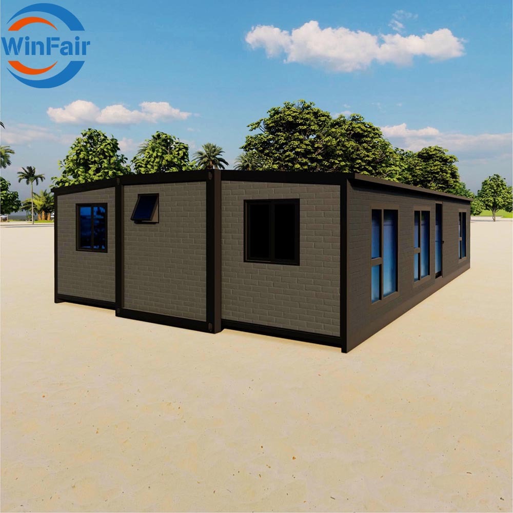 WinFair Cheap House Prefabricated Homes 40Ft Expandable Folding Container House With Kitchen For Disaster Relief Housing
