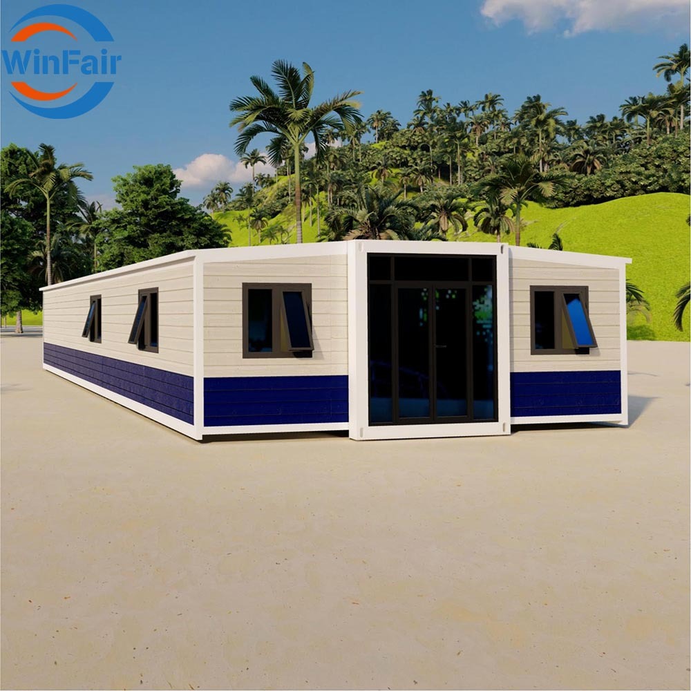 WinFair 40Ft Expandable Prefab Mobile House 6 Bedroom Prefabricated Homes House Luxury for Sale Malaysia Dormitory Office Camp