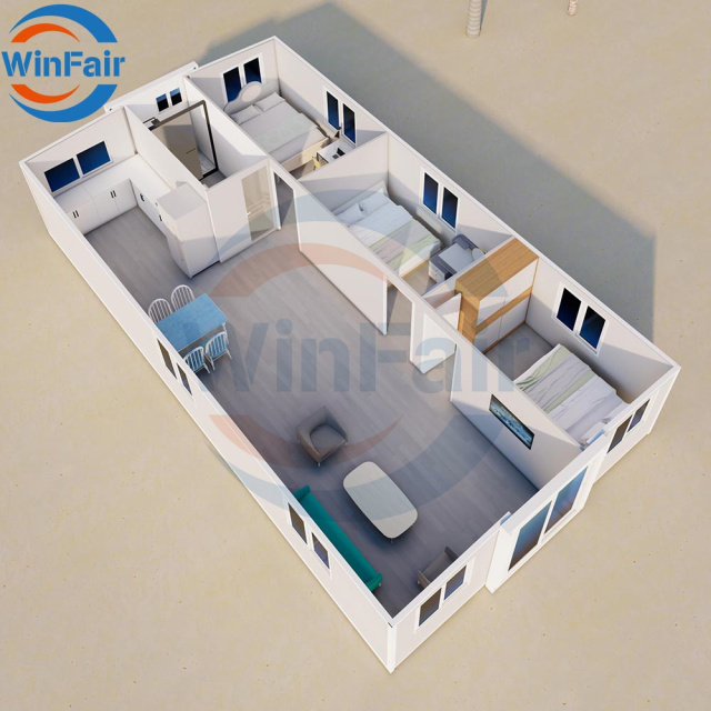 WinFair China Granny Flat Prefab Container House 40Ft Expandable Luxury for Beachfront Bungalow / Beach House / Residential Home
