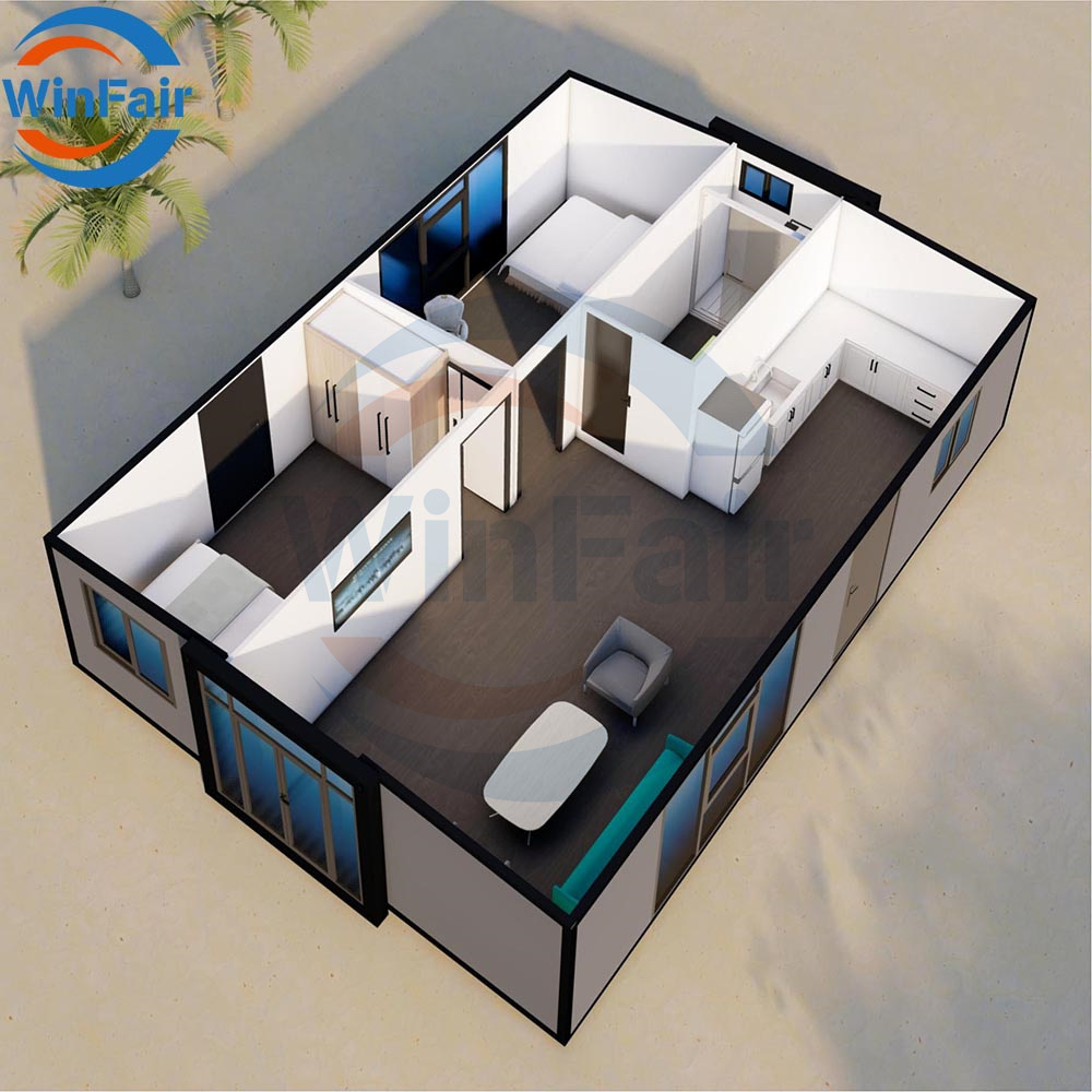 WinFair Competitive Price Portable Prefab Romania Prefabricated Modular Office Container House 30Ft for Residential Home