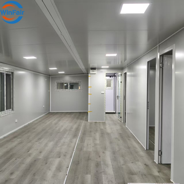 WinFair Double Wing 3 Room Container Villa Modern House Prefab Luxury Villa for Granny Flat/Guest House/Backyard Studio