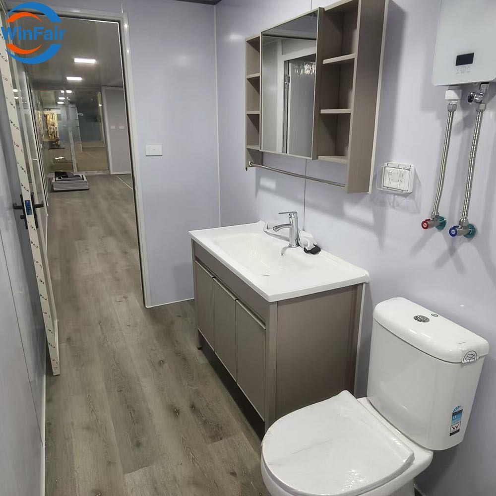 WinFair Cheapest Modular Prefab House Africa 3 Bedroom Container Home House Expandable 40Ft Luxury for Temporary Housing/Shelter