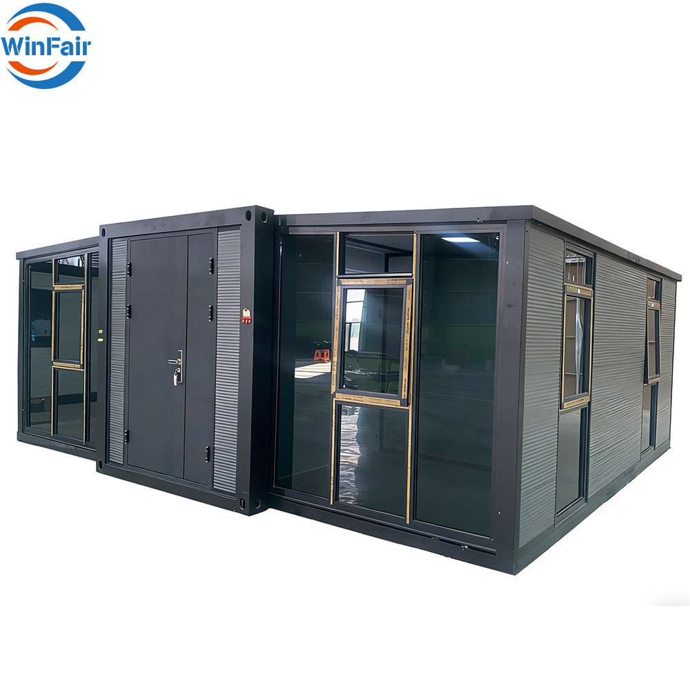 WinFair Ce Certified Prefabricated Folding Expandable Container Houses With Glass Wall Romania for Granny Flat/Guest House
